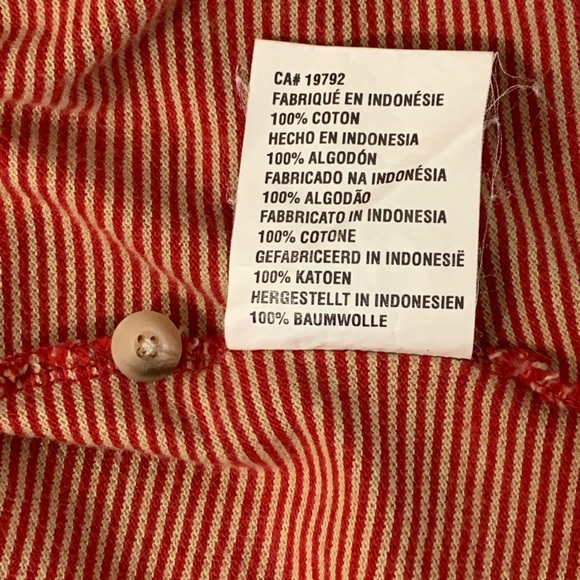 Timberland Red Striped Short Sleeve Polo Size XL - Picture 6 of 6